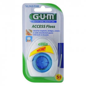Gum Access Floss fogselyem fogszabályzó és implantátumok tisztításához, 50db