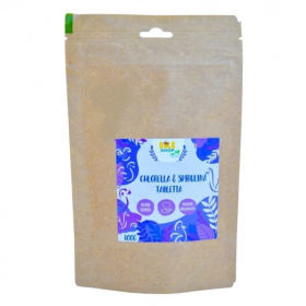 Bulkshop chlorella spirulina tabletta 100g