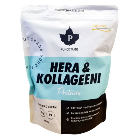 Puhdistamo Athletics Hera & Kollageeni Whey Protein fehérje italpor- keksz, krém ízű 500g