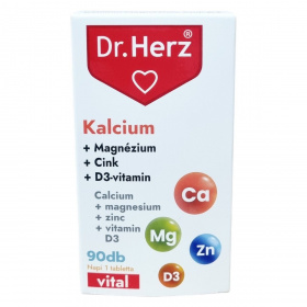 Dr. Herz Kalcium + Magnézium + Cink + D3 tabletta 90db