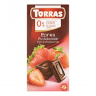Torras gluténmentes, cukormentes étcsokoládé - eper 75g Torras gluténmentes, cukormentes étcsokoládé - eper 75g