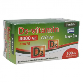 Jutavit D3-vitamin 4000NE (100mcg) Olíva Forte lágykapszula 100db