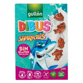 Gullón dibus sharkies gluténmentes reggeliző keksz 250g