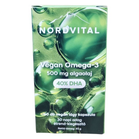 Nordvital Vegan Omega-3 (algaolaj 500mg) kapszula 60db