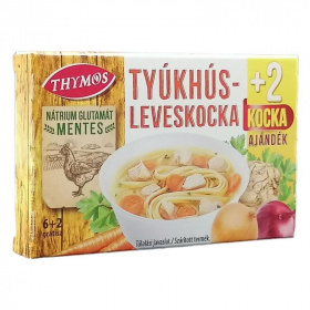 Thymos nátrium glutamát mentes tyúkhús leveskocka (6+2db) 8db