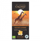 Cachet bio táblás étcsokoládé 55% narancs-mogyoró 90g Cachet bio táblás étcsokoládé 55% narancs-mogyoró 90g