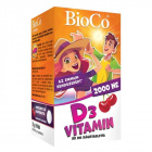 Bioco D3 2000NE cseresznye tabletta 90db Bioco D3 2000NE cseresznye tabletta 90db