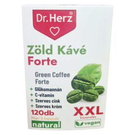 Dr. Herz Zöld Kávé Forte+C-vitamin+Glükomannán kapszula 120db