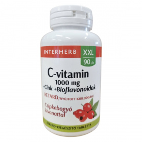 Interherb XXL C-vitamin 1000mg Retard + cink + bioflavonoidok tabletta 90db