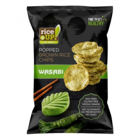 Rice Up bio puffasztott barnarizs chips - wasabi 60g
