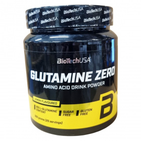 BioTechUSA Glutamine Zero (citrom) aminósav italpor 300g
