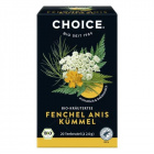 Choice bio gyógynövény tea édeskömény, ánizs és kömény filteres 20db, 40g Choice bio gyógynövény tea édeskömény, ánizs és kömény filteres 20db, 40g