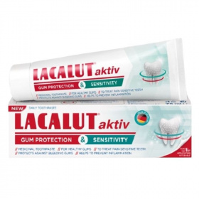Lacalut fogkrém - aktiv, gum protection, sensitivity 75ml