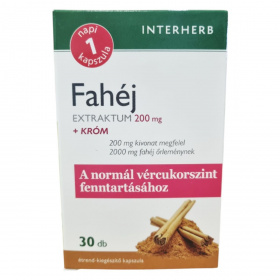 Interherb Napi 1 Fahéj 200mg + Króm Extraktum kapszula 30db