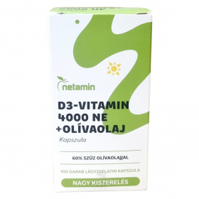 Netamin D3-vitamin 4000NE + olívaolaj kapszula 100db