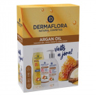 Dermaflora 0% díszdoboz (folyékony szappan+kézkrém+tusfürdő) argán 1db Dermaflora 0% díszdoboz (folyékony szappan+kézkrém+tusfürdő) argán 1db