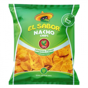 El Sabor big nacho chips gluténmentes jalapeno 225g