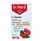Dr. Herz C-vitamin 1500mg + D3 + Zn csipkebogyóval és acerola kivonattal RETARD filmtabletta 60db Dr. Herz C-vitamin 1500mg + D3 + Zn csipkebogyóval és acerola kivonattal RETARD filmtabletta 60db