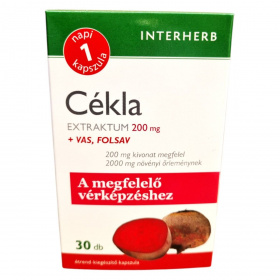 Interherb Napi 1 Cékla extraktum 200mg kapszula vassal és folsavval 30db