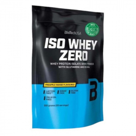 BioTechUSA Iso Whey Zero (ananász-mangó) tejsavó fehérjepor 500g