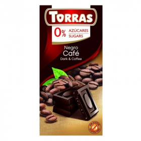 Torras gluténmentes kávés étcsokoládé hozzáadott cukor nékül 75g