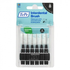 Tepe Original fogköztisztító kefék bioműanyagból 1,5mm, fekete, 6db