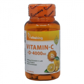 Vitaking Vitamin C 1000mg + D-vitamin 4000NE tabletta 90db