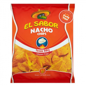 El Sabor big nacho chips gluténmentes texas bbq 225g