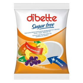 Diabette Wellness vegyes gyümölcs ízű cukormentes töltetlen keménycukorka 70g