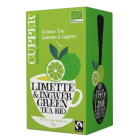 Cupper bio lime&ginger lime-gyömbér zöld tea (20x1,75g) 20db