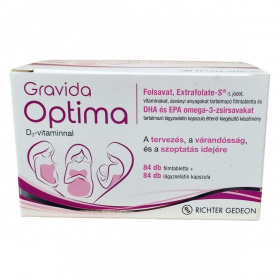 Gravida Optima filmtabletta és lágyzselatin kapszula (2x84db) 168db
