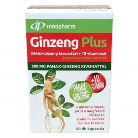 Innopharm Ginzeng Plus panax-ginzeng kivonattal + 10 vitaminnal kapszula 50db