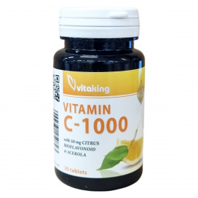 Vitaking Vitamin C-1000 bioflavonoidok citrussal acerolával tabletta 30db