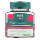 H&B Gyermek 3+ Multivitamin gumivitamin - eper ízű 30db H&B Gyermek 3+ Multivitamin gumivitamin - eper ízű 30db