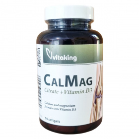 Vitaking CalMag Citrát + D3-vitamin gélkapszula 90db