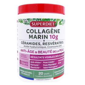 Superdiet Collagene Marin + hialuronsav + koenzim q10 tengeri kollagénpor 210g