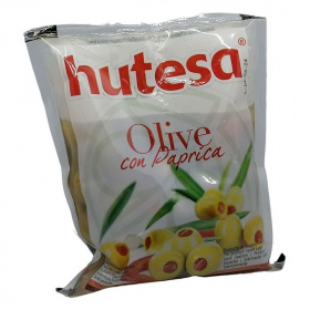 Hutesa Hellas zöld magozott olívabogyó paprikakrémmel töltve 180g