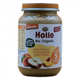 Holle Bio bébiétel - őszibarack-alma 190g