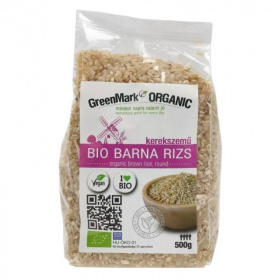 GreenMark bio kerekszemű barna rizs 500g
