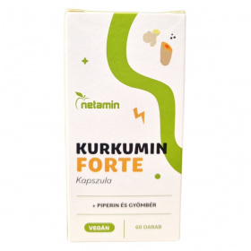 Netamin Kurkumin Forte (piperinnel, gyömbérrel) kapszula 60db
