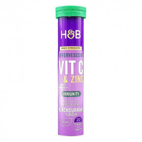 H&B C+Cink pezsgőtabletta (feketeribizli) 20db