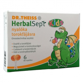 Dr. Theiss HerbalSept Kids nyalóka torokfájásra 6db
