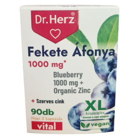 Dr. Herz Fekete Áfonya 1000mg + Szerves Cink kapszula 90db