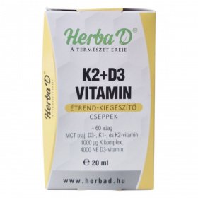 Herba-D K2+D3 vitamin étrend-kiegészítő cseppek 20ml