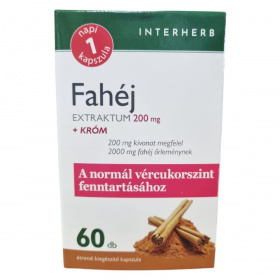 Interherb Napi 1 Fahéj extraktum 200mg kapszula + króm 60db