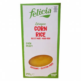 Felicia bio gluténmentes kukorica-rizs száraztészta - lasagne 250g